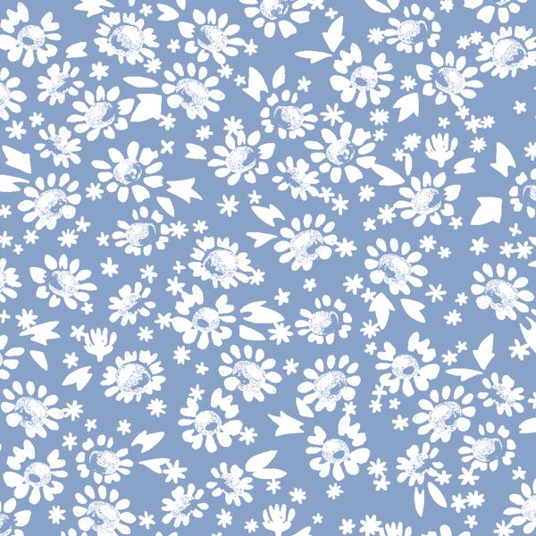 Daisies in Cornflower