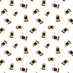 Wild Bumblebees in White