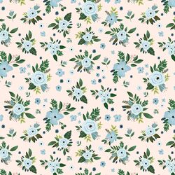 Large Blue Harbour Florals in Pink