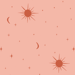 Stars, Sun and Moon in Coral
