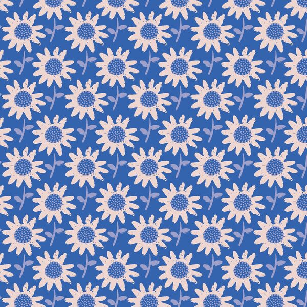 Sunflower in Cobalt Blue