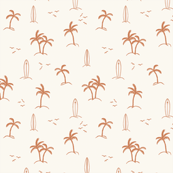 Palm Beach in Caramel on Cream