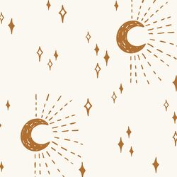 Large Moon Craft in Gold on Alabaster