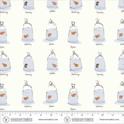 Goldfishes in Bags in White