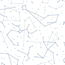 Star Charts in Cornflower on White