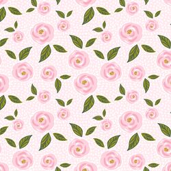 Garden Roses in Pastel Pink Mosaic
