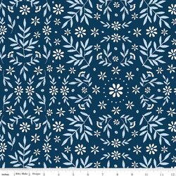 Ditsy Floral in Oxford Blue