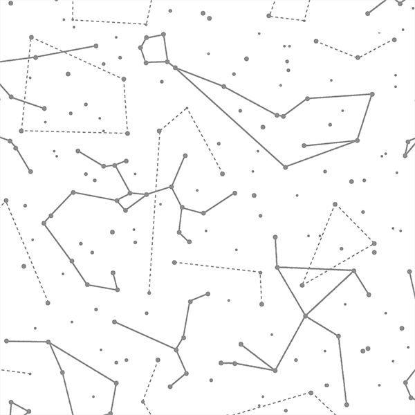 Star Charts in Smoke on White