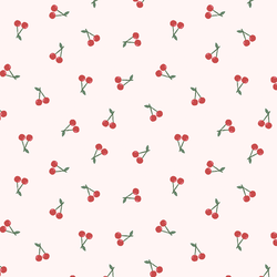 Scattered Cherries in Cream