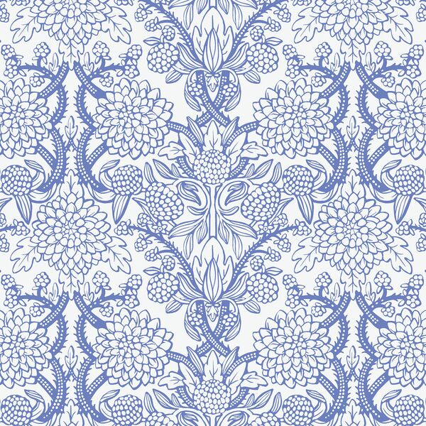 Burgeon in Dark Periwinkle on Pearl