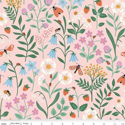 Blooms and Bugs in Pink