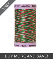 Seasons Greetings (9085-9825) - Silk Finish Cotton Multi 50wt - 500 Yards (5 Pack)