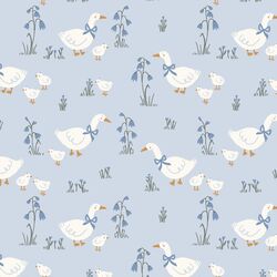 Flock in Pond Blue