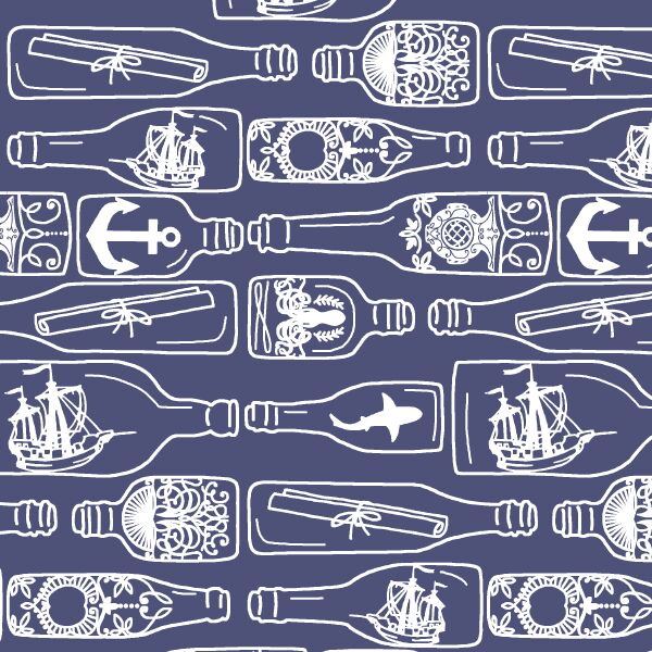 Message in a Bottle in Indigo