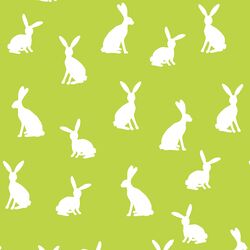Cottontail Silhouette in Lime