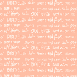 Wildflower Words in Peach