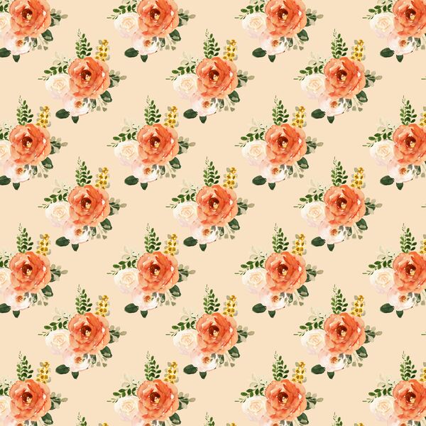 Tiny Parisian Bouquet in Peach