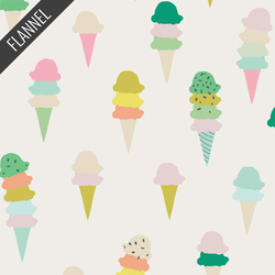 I-scream You-scream Flannel in Marshmallow