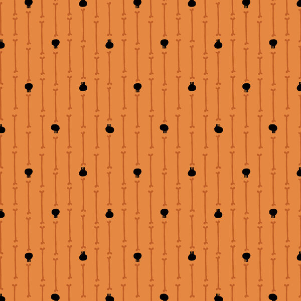 Skull Stripe in Orange