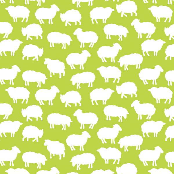 Sheep Silhouette in Lime