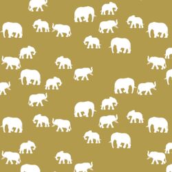 Elephant Silhouette in Gold