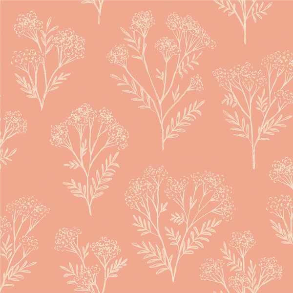 Tiny Buds Sketch in Coral