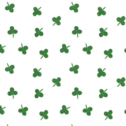 Scattered Clover in White