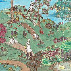Large Easter Bunny Playground in Bright
