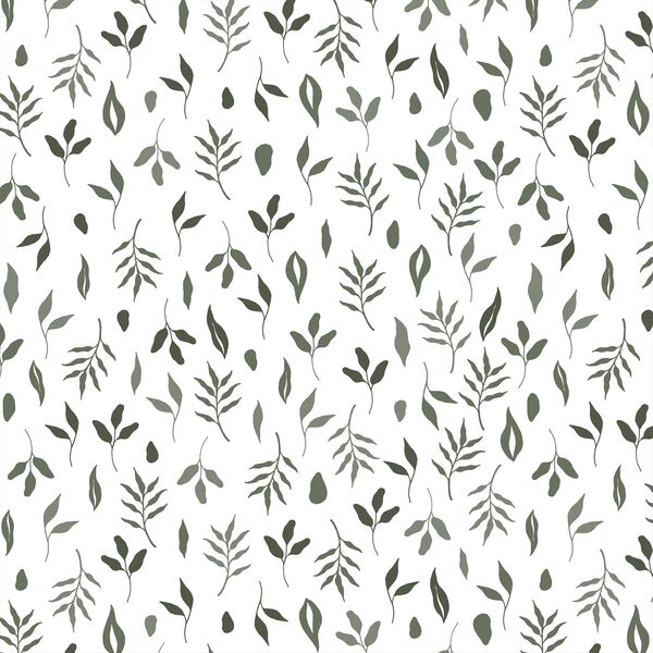 Leaf Silhouette in White