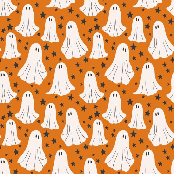 Starry Ghosts in Orange