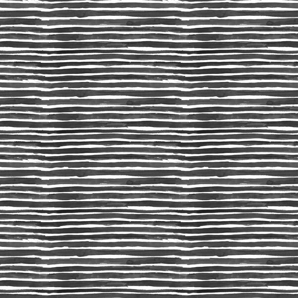 Small Watercolor Wash Stripe in Black