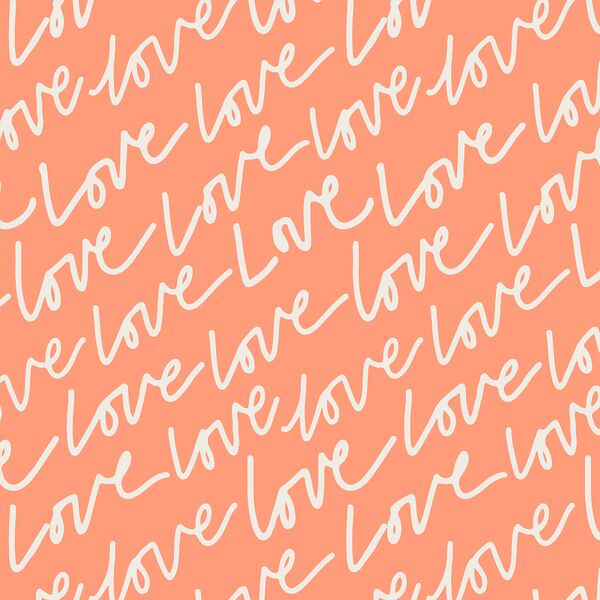 Words of Love in Coral Pink