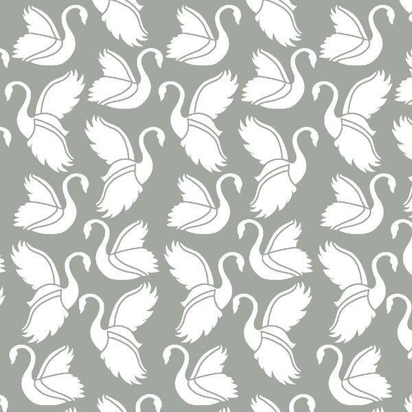 Swan Silhouette in Sage
