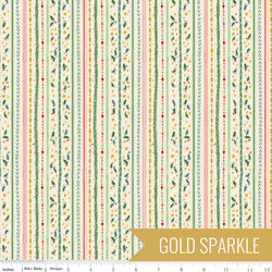 Winterberry Stripes in Ivory Sparkle
