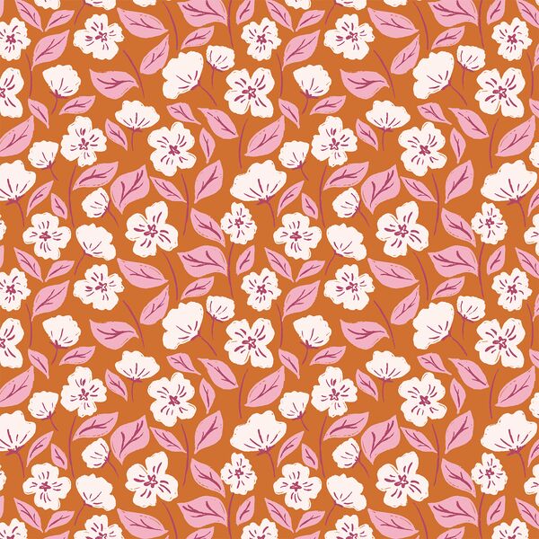 Soft Blossoms in Terracotta