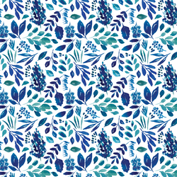 Little Bright Botanicals in Blue