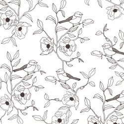 Sketched Birds in Evening