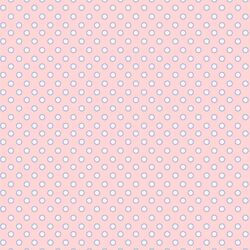 Outlined Dots in Camellia Pink and Blue