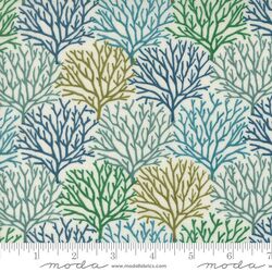 Coastal Coral in Seafoam White
