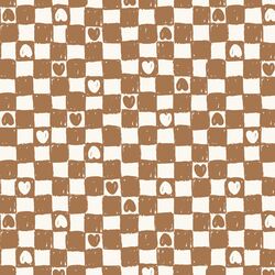 Painted Checks in Cashew Brown