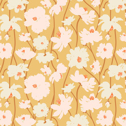 Frilly Floral in Lemon Yellow