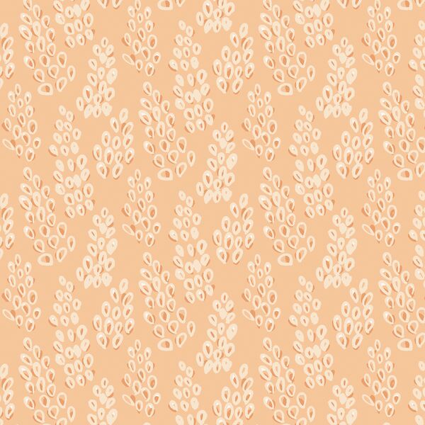 Abstract Floral in Fresh Peach