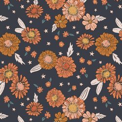 Floral Stardust in Charcoal