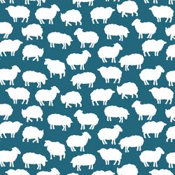 Sheep Silhouette in Topaz