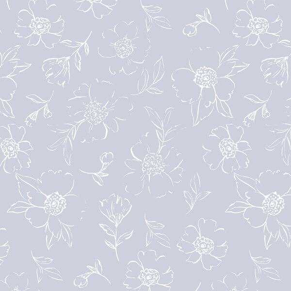 Sweet Peonies Sketch in Spring Sky