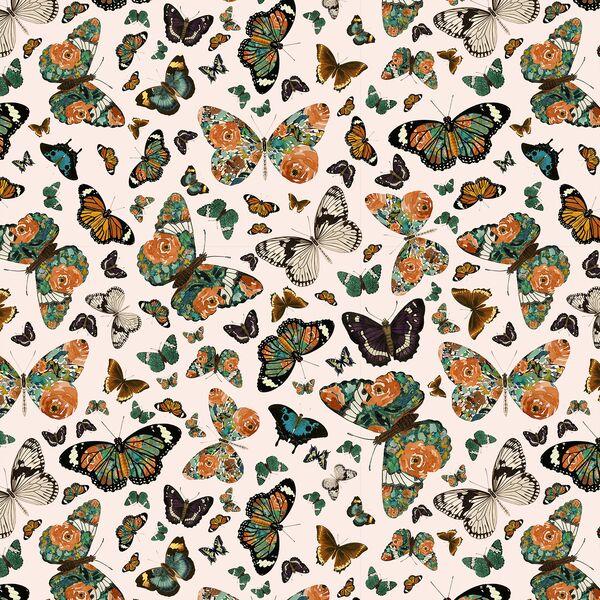 Small Autumn Butterfly in Soft Pink