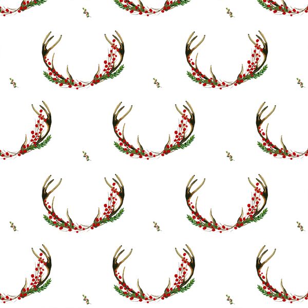 Small Holiday Horns in White