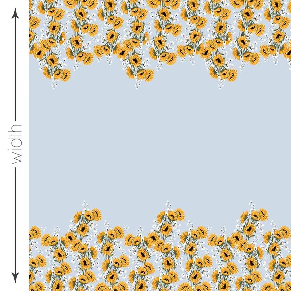 Little Turn to the Sun Double Border in Light Blue