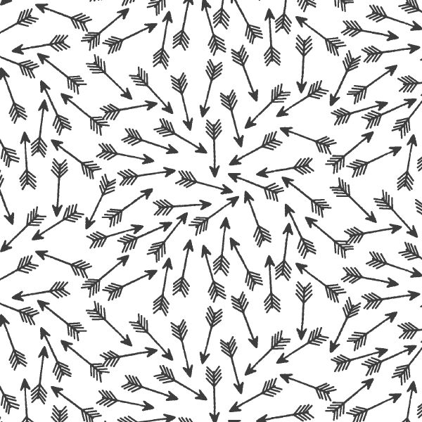 Arrows in Onyx on White
