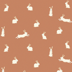 Bunny Rabbits in Terracotta